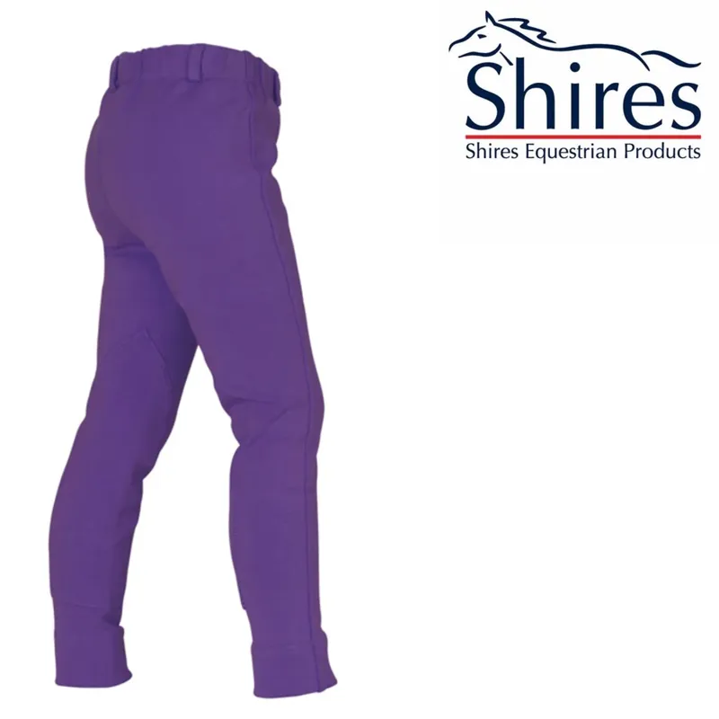 Shires Childrens Pull On Jodhpurs - Purple/Lilac 